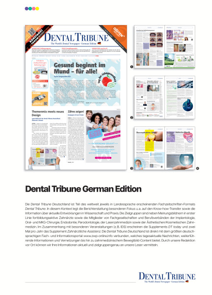 Cover bild gehörig zu Mediadaten Dental Tribune
